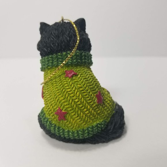New Cat in Sweater & Glasses Xmas Ornament Decor - Picture 3 of 4